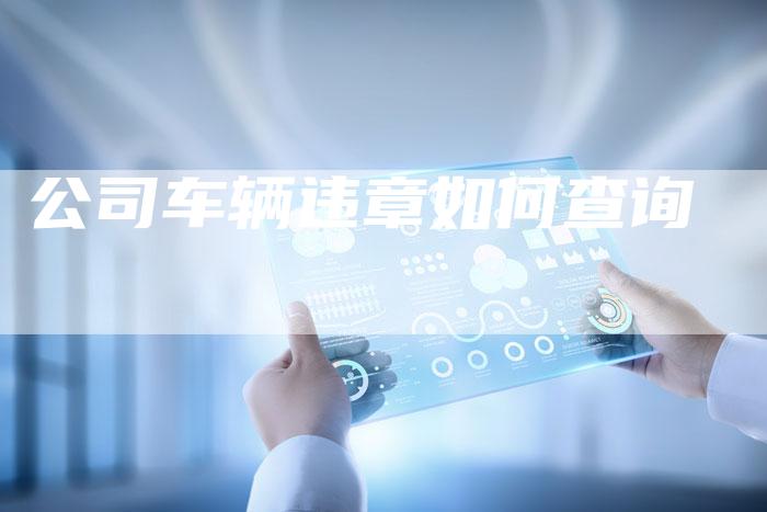 公司车辆违章如何查询