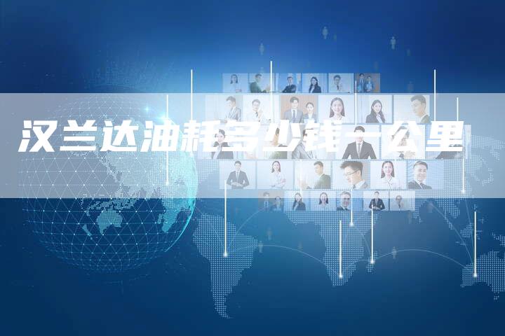 汉兰达油耗多少钱一公里-车时代