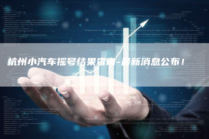 杭州小汽车摇号结果查询-最新消息公布!-车时代